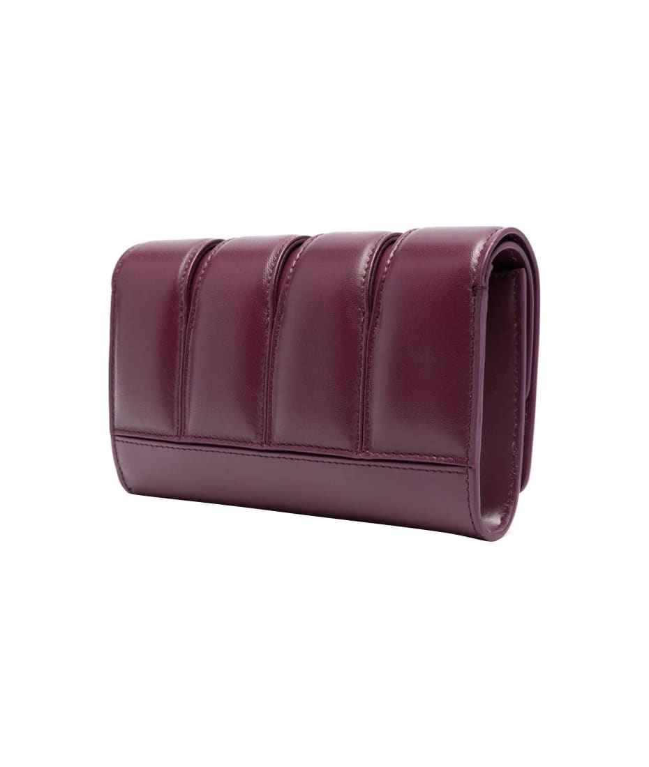 Alexander McQueen Women's Purple Knuckle Clutch (Calf Leather)