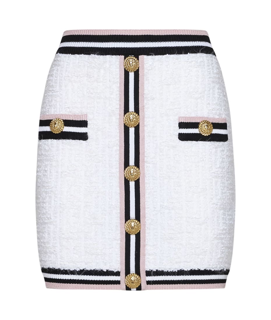 【関税&送料込み】Balmain Monogram Knit Skirt Clothing Balmain Monogram Knit Skirt | italist
