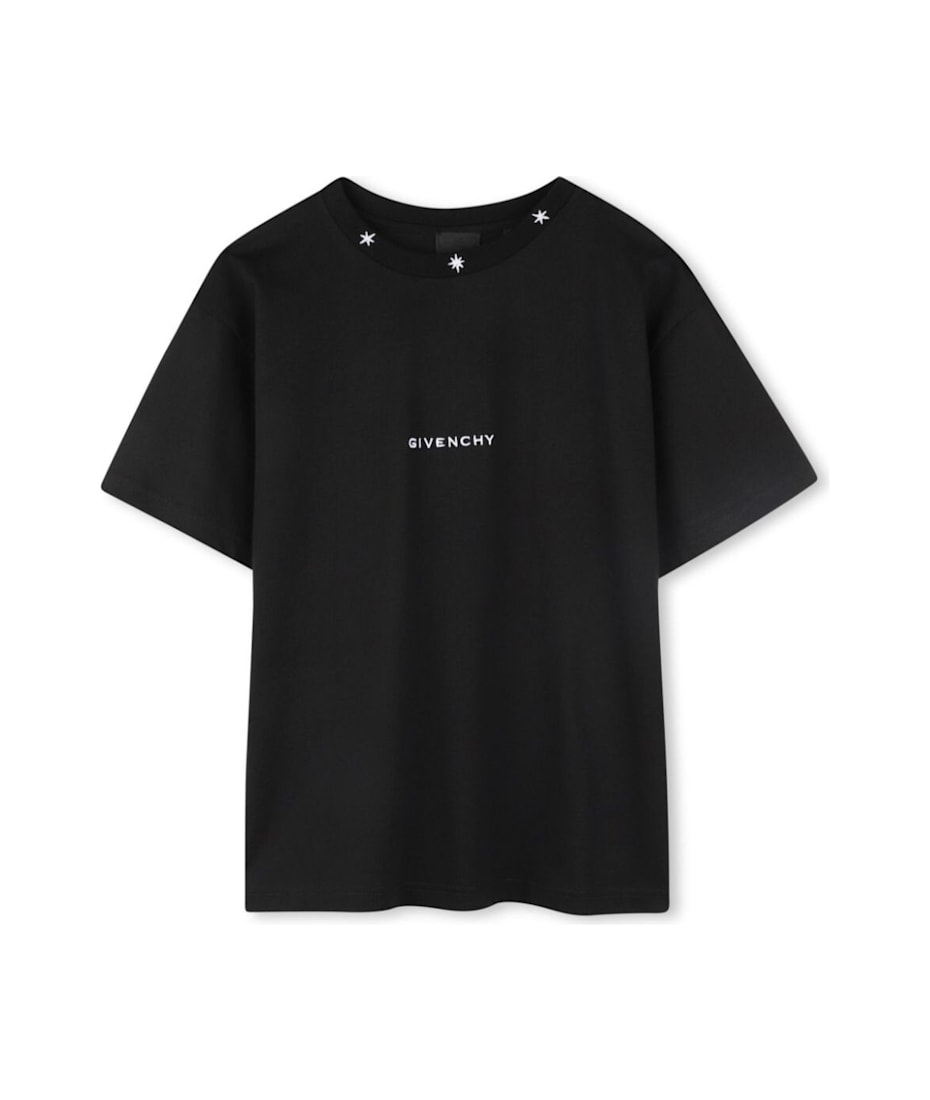 Tシャツ・カットソー Givenchy Black Crewneck T-Shirt Givenchy Black Crewneck T-shirt With Logo Lettering On The