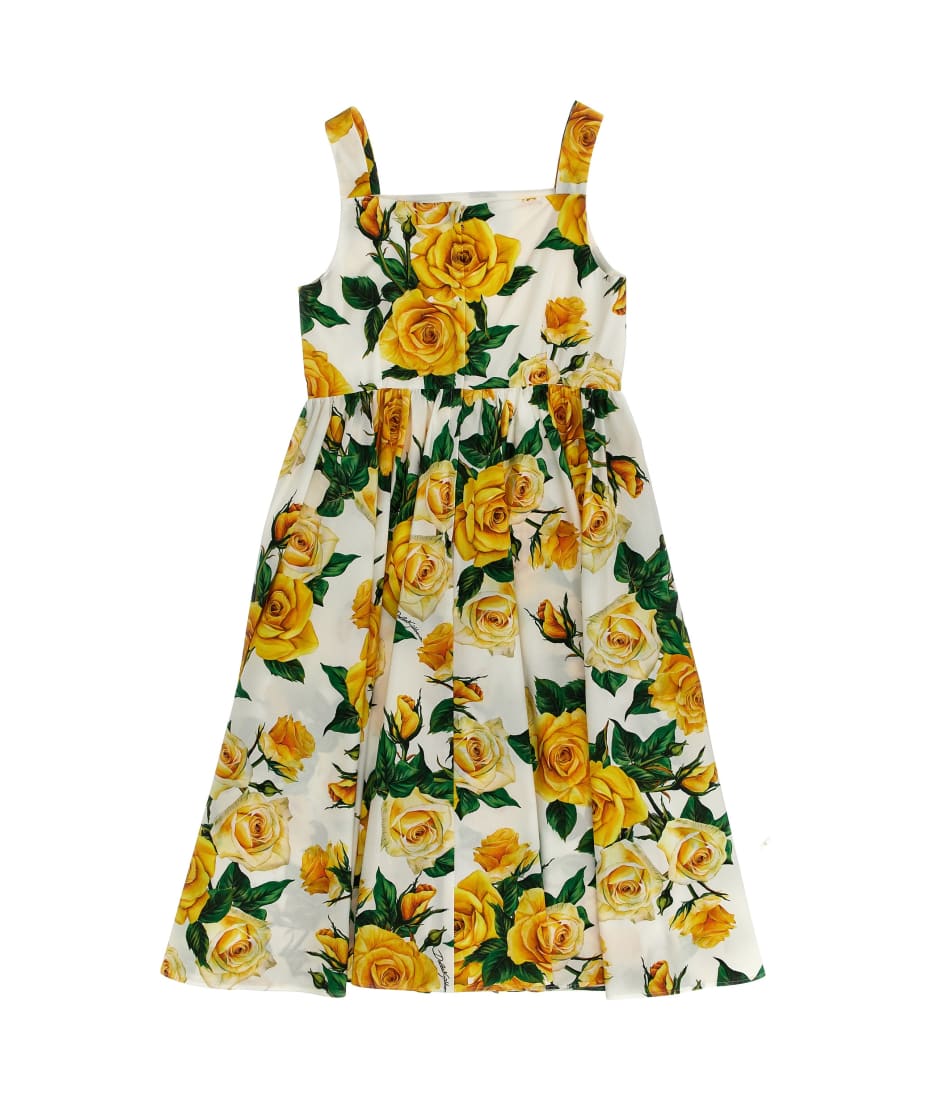 Dolce & Gabbana Floral Printed Dress - Giallo