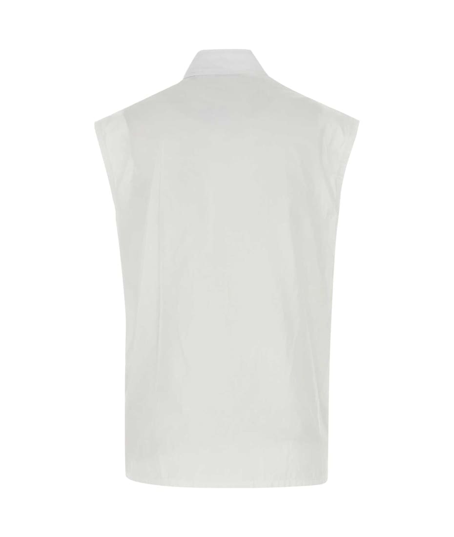ベスト・ジレ Burberry SS24 White cotton vest (8088153 A1464) Burberry White Cotton Vest | italist