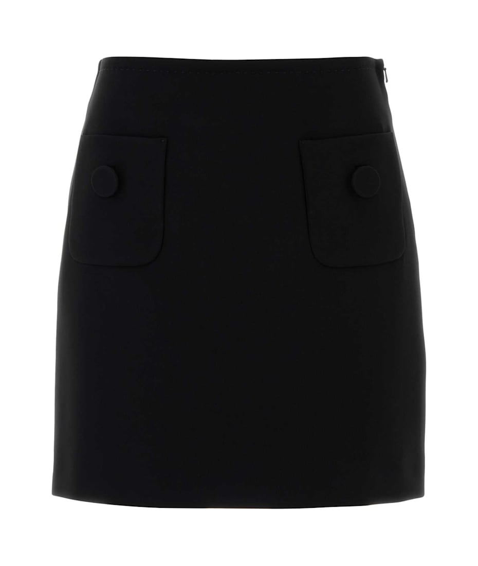 ミニスカート Max Mara Studio Black triacetate blend Pagine mini skirt Max Mara Studio Black Triacetate Blend Pagine Mini Skirt