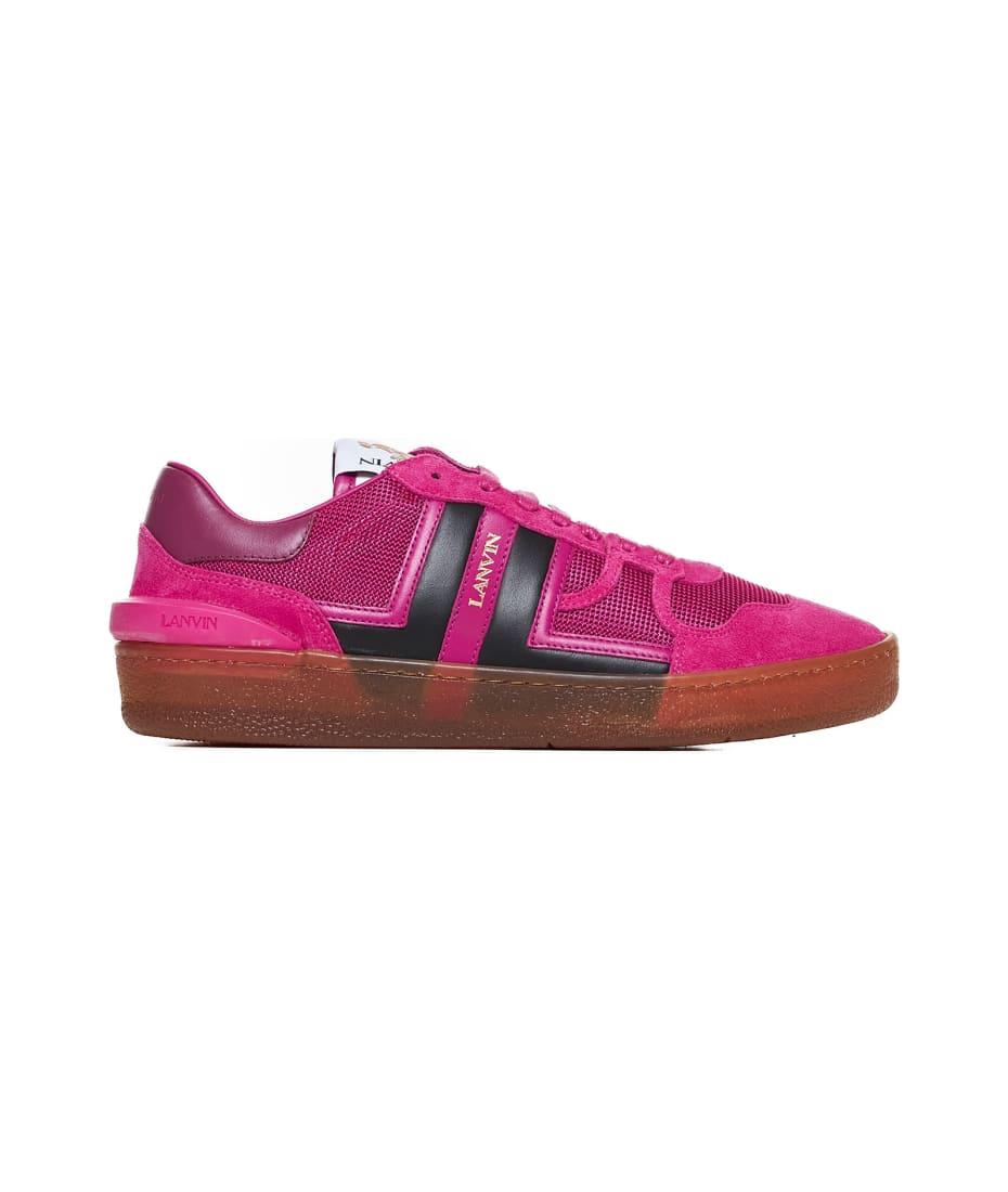 Lanvin Clay Sneakers In Fuxia Leather | italist