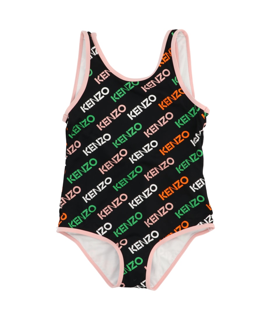 Kenzo Kids Logo Print One-piece Swimsuit | italist