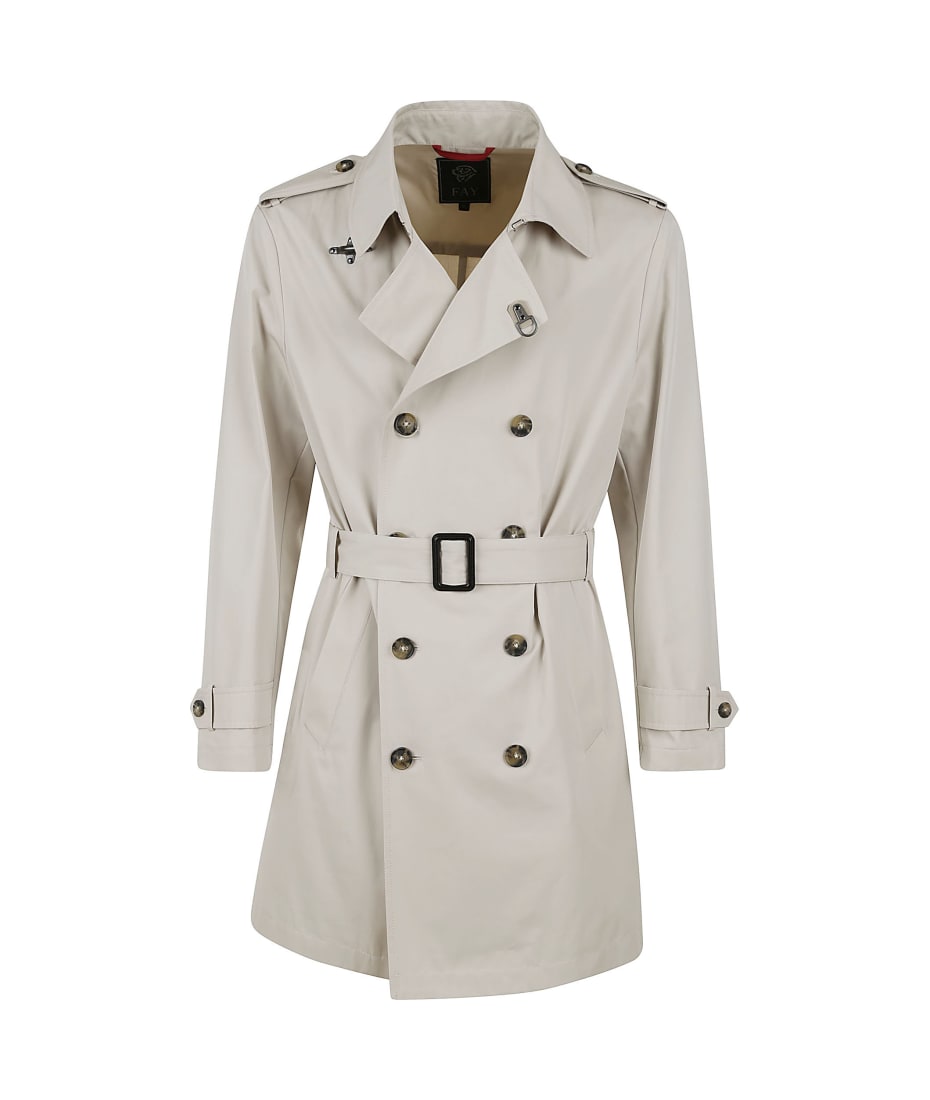 トレンチコート Fay Double-Breasted Trench Coat Fay Unlined Double-breasted Trench Coat | italist