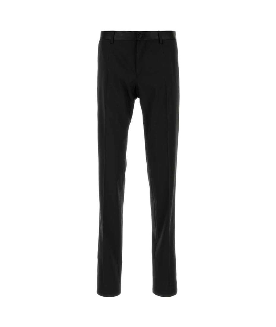 Dolce & Gabbana Black Stretch Wool Blend Pant | italist