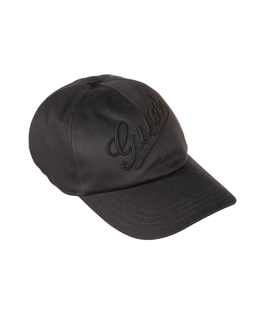 Gucci logo print baseball cap online