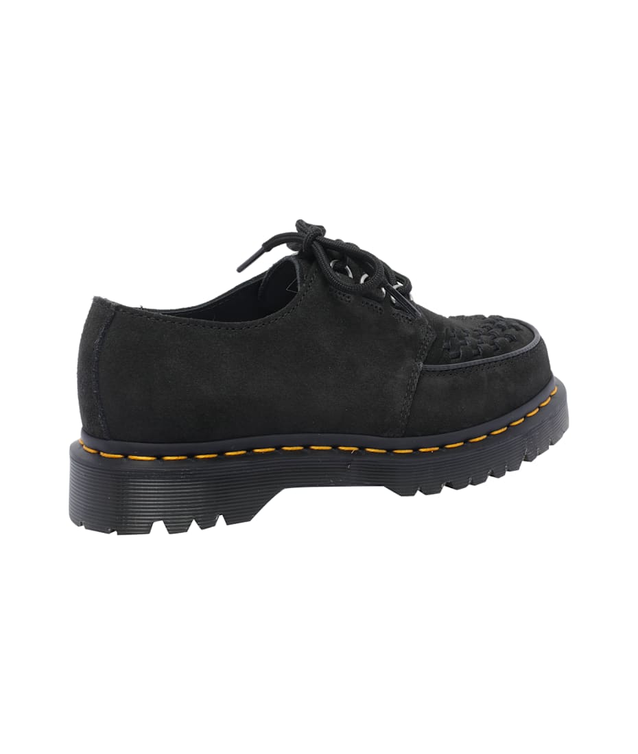 靴 Dr.Marten RamseyQuadStud Shop Dr Martens Ramsey quad 3 eye shoes in black leather on