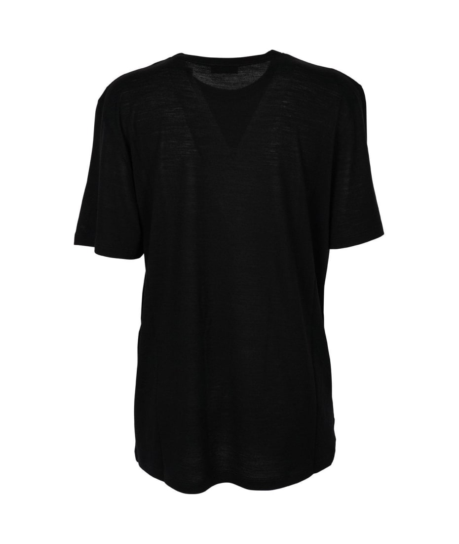 【Saint Laurent】ロゴ embroideredTシャツ Gray Logo-Embroidered Cotton-Blend Piqué T-Shirt | SAINT