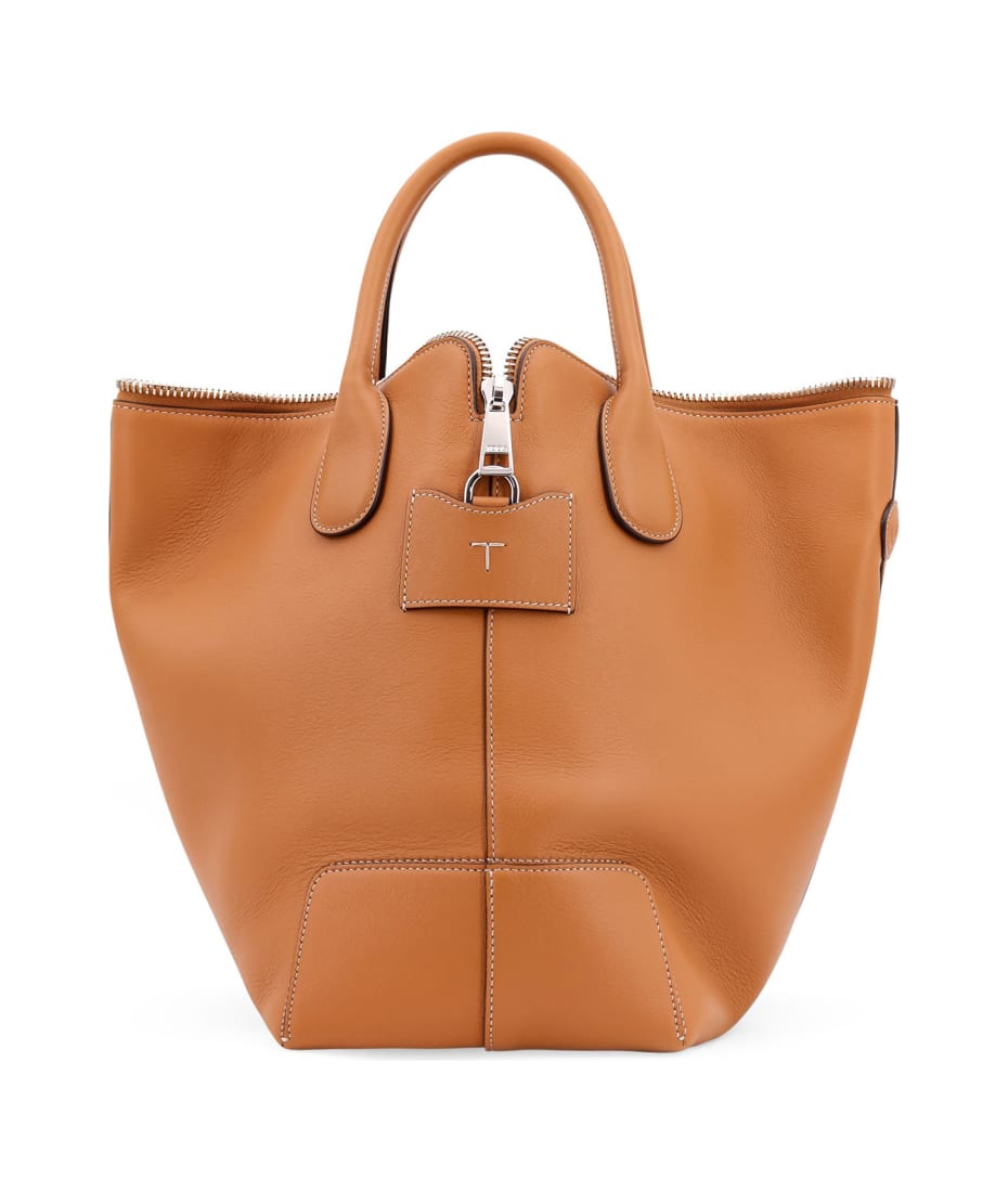 【TOD'S】DI BAG SWING Woman GREY Tod's Di Bag Swing in Leather Large