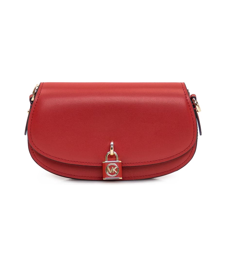 Michael Kors Mila Small Terracotta Crossbody Bag in Red