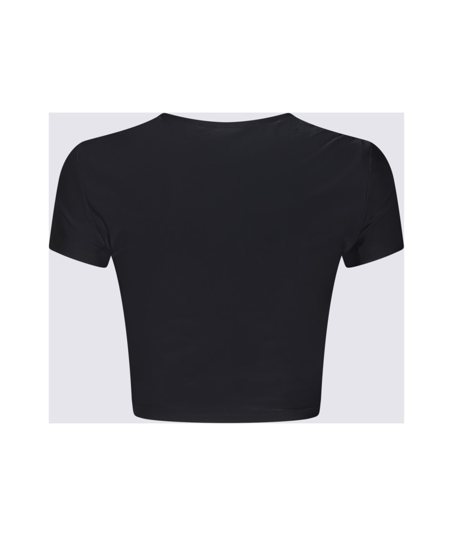 Tシャツ・カットソー VERSACE JEANS COUTURE Woman T-Shirt Black 76HAH6A2J0035 899 Versace Jeans Couture logo-print T-shirt | Black | FARFETCH AZ