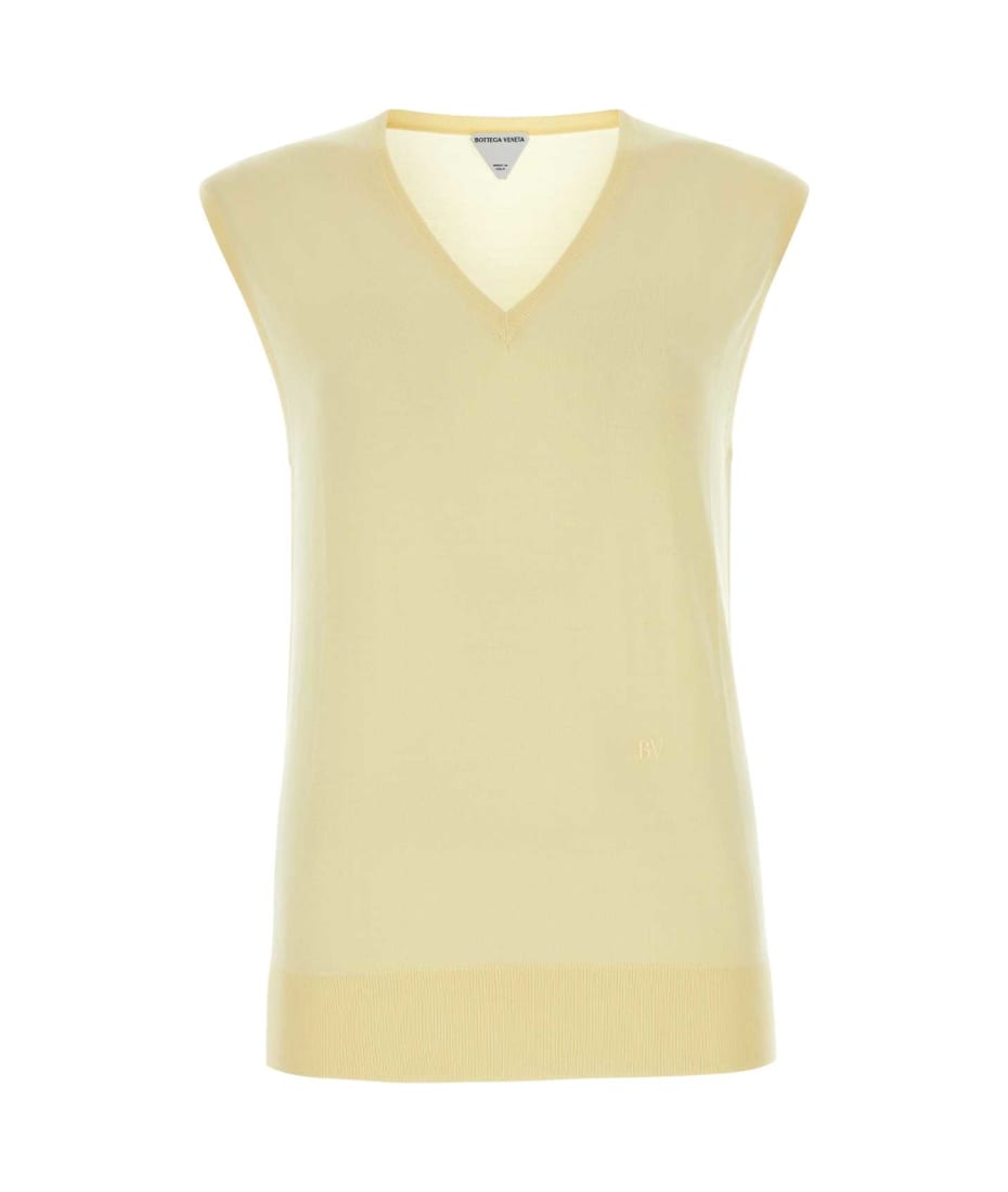 ベスト・ジレ Bottega Veneta Pastel Yellow Cotton Blend Vest Bottega Veneta Pastel Yellow Cotton Blend Vest | italist