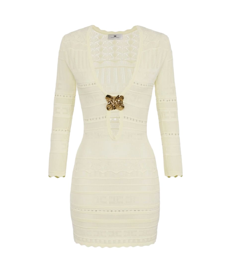 ワンピース ELISABETTA FRANCHI Woman Dress Yellow ABR54 DN7 Elisabetta Franchi