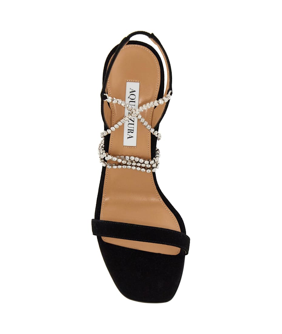 ahura様 Aquazzura Memoire Crystal Grosgrain Halter Sandals | Neiman