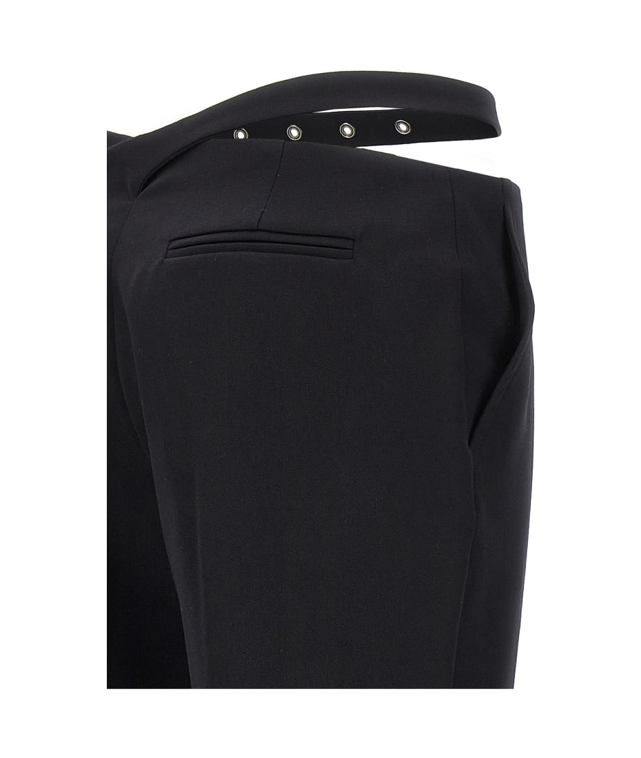 パンツ THE ATTICO Belt detail trousers Black  241WCP167W046 The Attico Belt Detail Trousers | italist