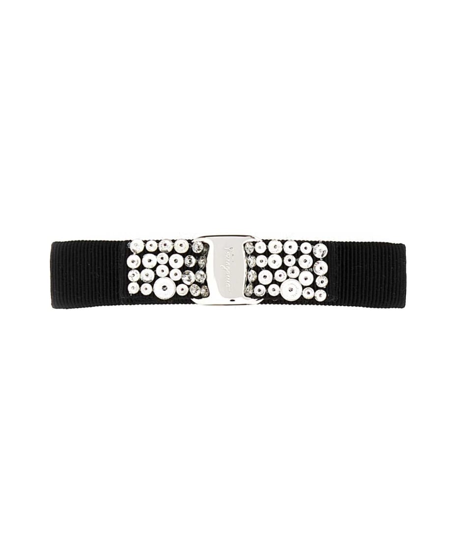 ヘアアクセサリー Salvatore Ferragamo Black fabric hair clip Ferragamo Black Fabric Hair Clip | italist