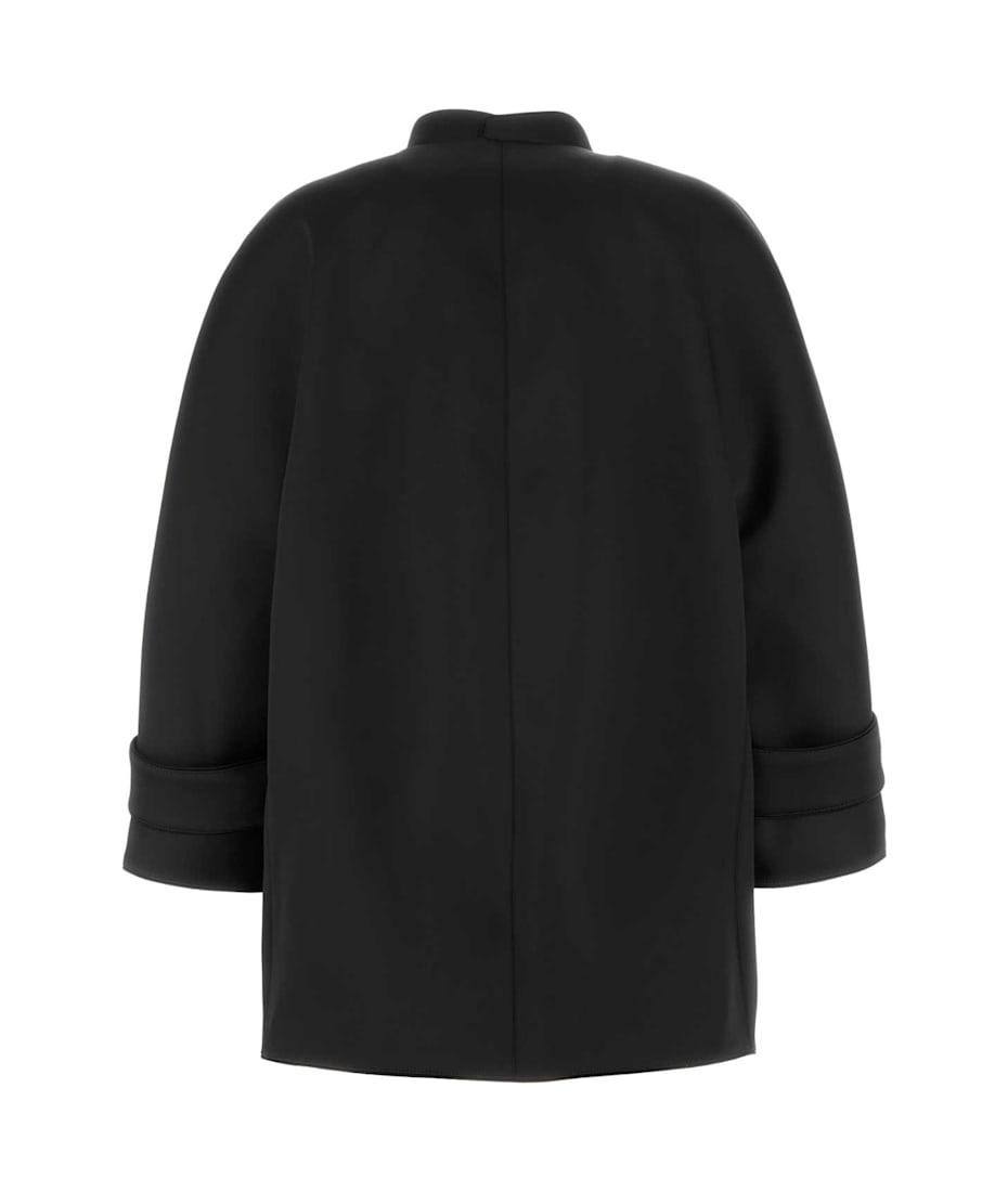 コート ERMANNO SCERVINO Black stretch polyester coat Ermanno Scervino Black Stretch Polyester Coat | italist
