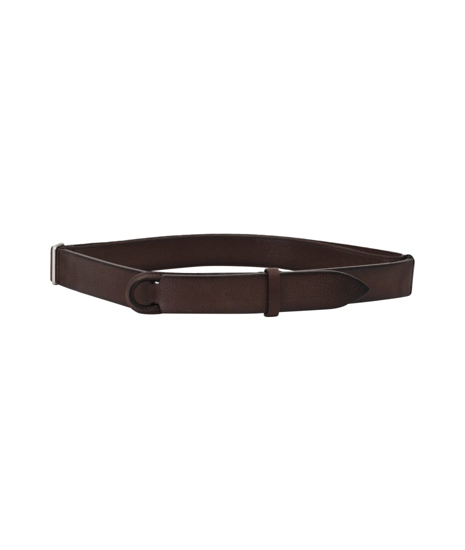 ORCIANI Calf classic leather belt. , color Black