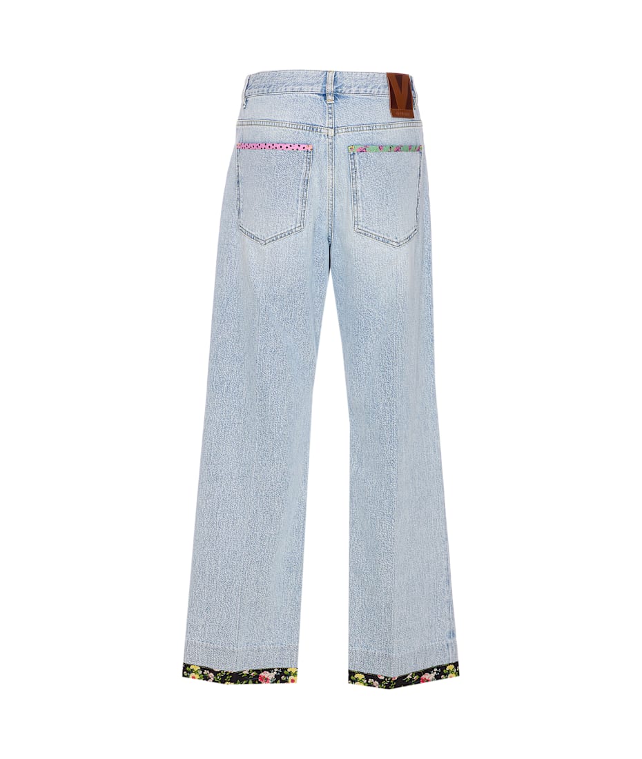 デニム・ジーパン VALENTINO GARAVANI EMBROIDERED DENIM PANTS Valentino Garavani Embroidered Denim Pants | Saks Fifth Avenue