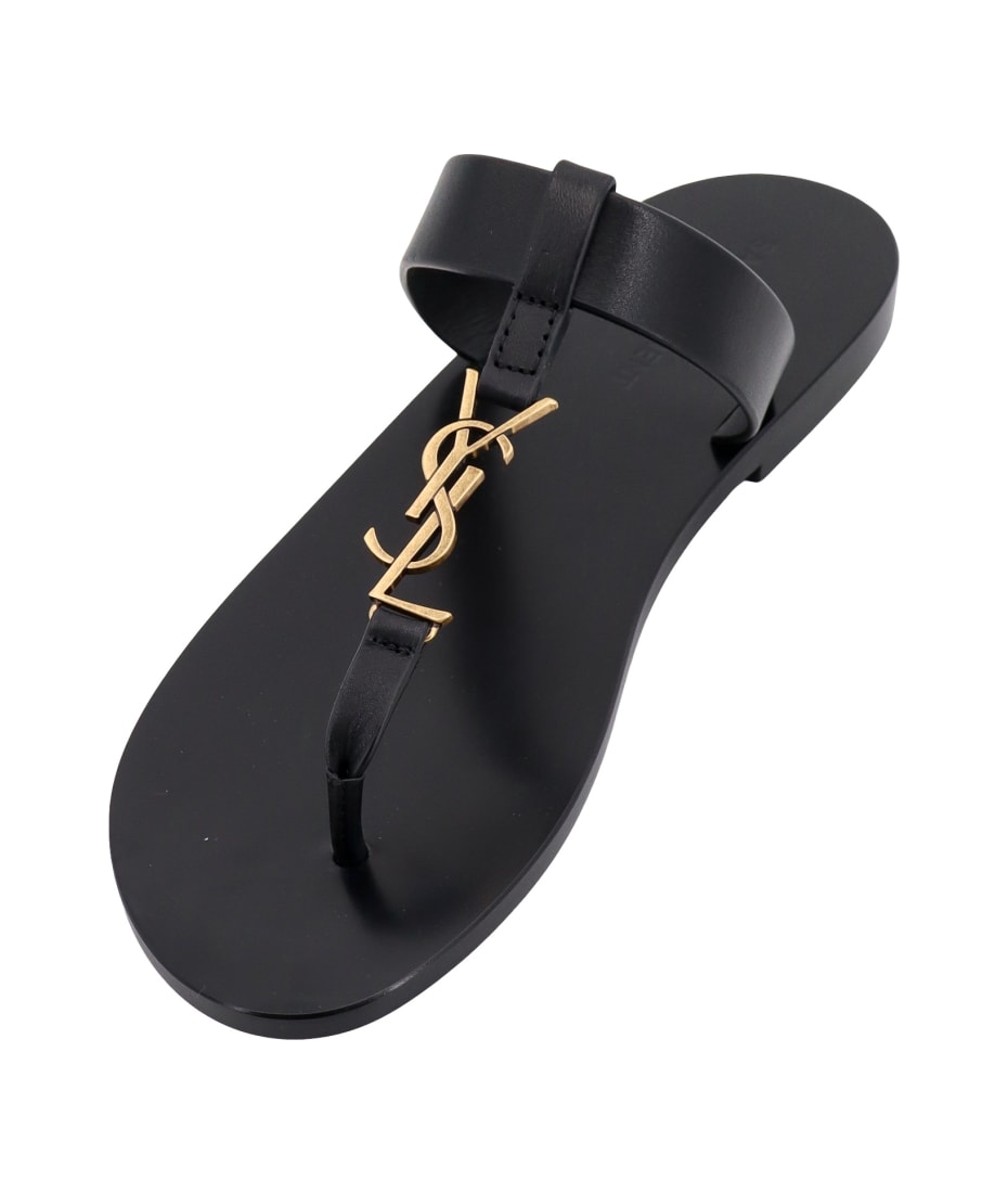 VIP【送料関税込】Saint Laurent CASSANDRE THONG SANDALS CASSANDRE slides in smooth leather | Saint Laurent | YSL CA
