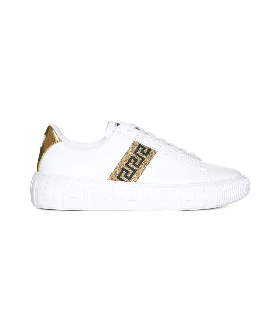 Versace Sneakers Nere In Pelle Bambina Italist, 51% OFF