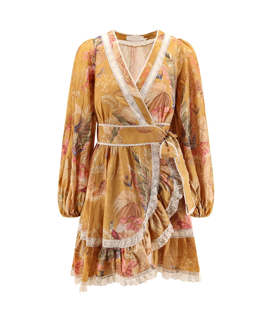 white christmas dresses Ruffle Cotton Dress HOUSE OF DAGMAR - Shop Online at BEIGE main image 1