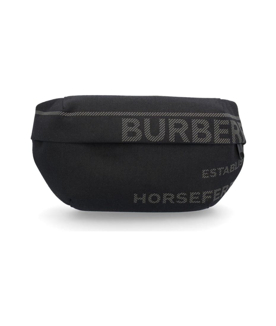 国内発 BURBERRY EKDロゴバーバリーチェックジップベルトバッグ Sonny Belt Bag in Black - Men, Nylon | Burberry® Official
