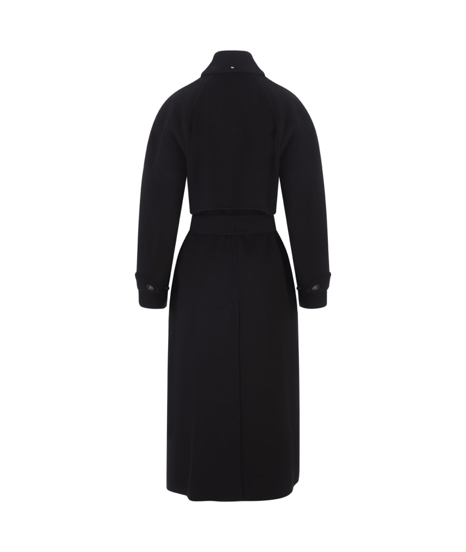 コート Sportmax Black Wool Blend Azzorre Coat SportMax Black Azzorre Coat | italist