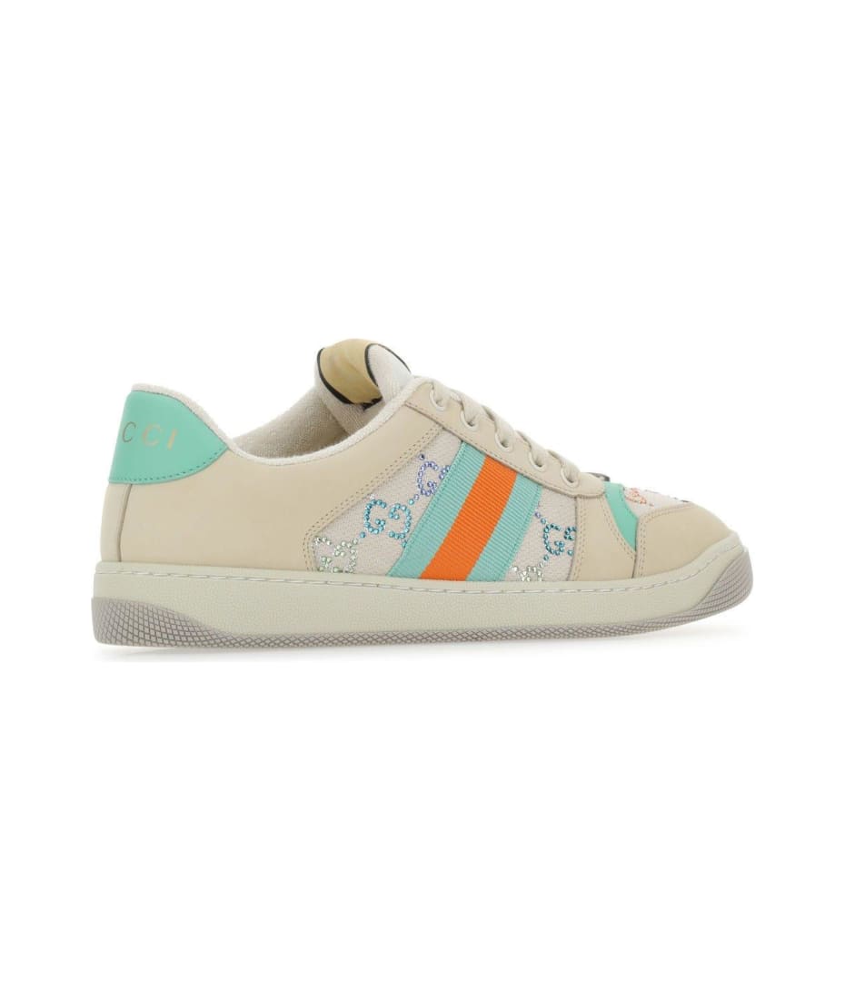 スニーカー GUCCI WHITE GG FABRIC AND SUEDE RE-MOTION SNEAKERS Women's Gucci Re-Motion sneaker in white GG nylon | GUCCI® US
