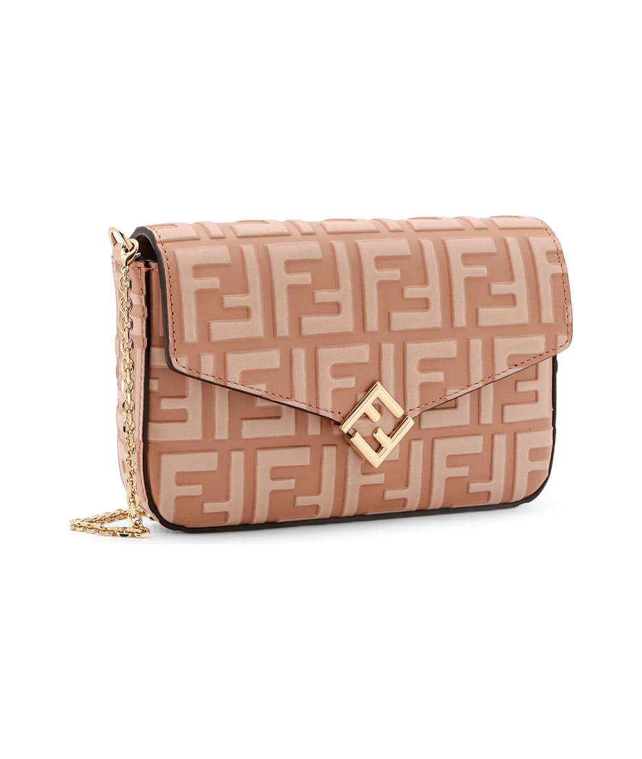 【FENDI】WALLET ON CHAIM FF DIAMONDS◆8M0509AS42 FF Diamonds Wallet On Chain Leather Blue | Fendi