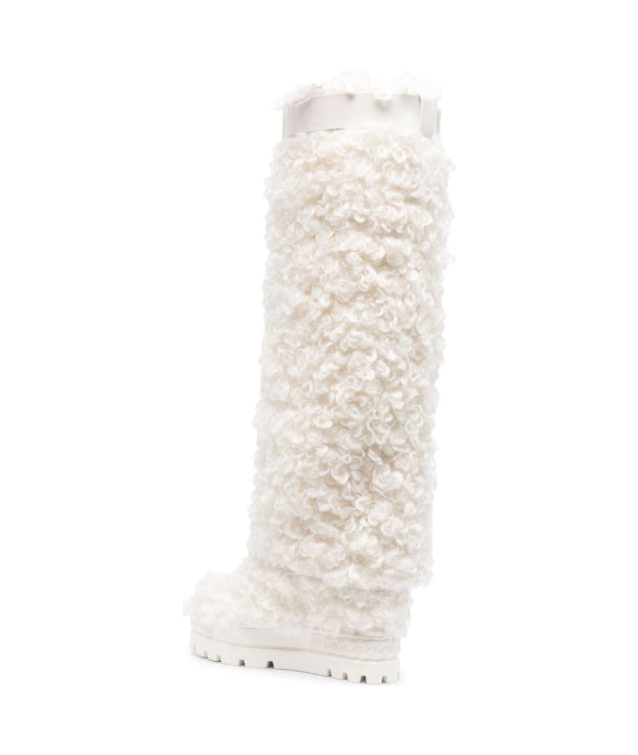 Casadei Women's Yeti Boots - White - Knee Boots - 37