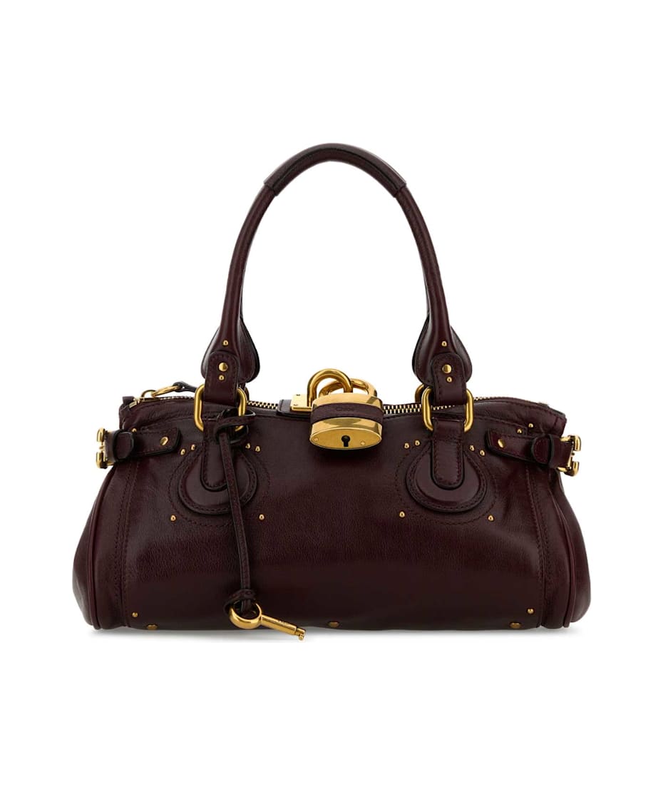 Chloé Aubergine Leather Paddington Shoulder Bag | italist, ALWAYS