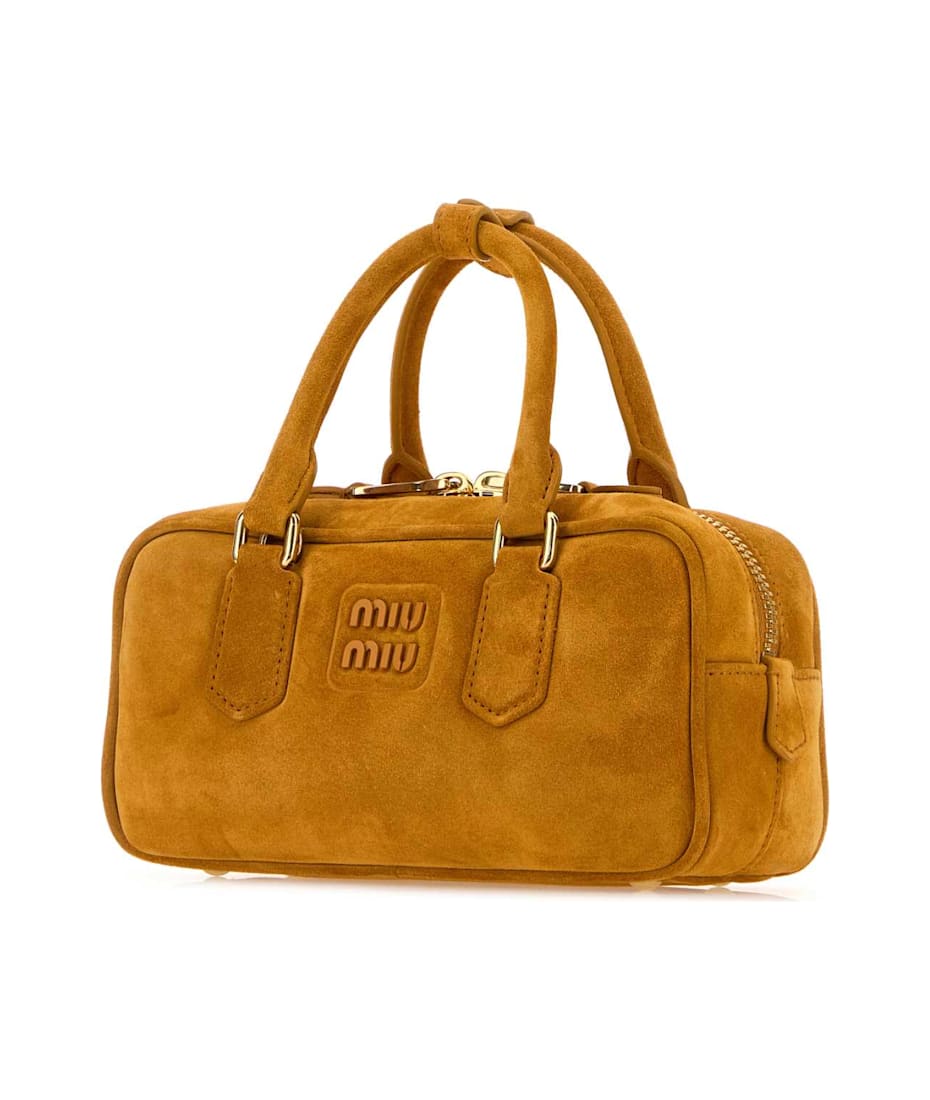 ショルダーバッグ・ポシェット MIU MIU Mustard Suede Arcadie Handbag Miu Miu Mustard Suede Arcadie Handbag | italist