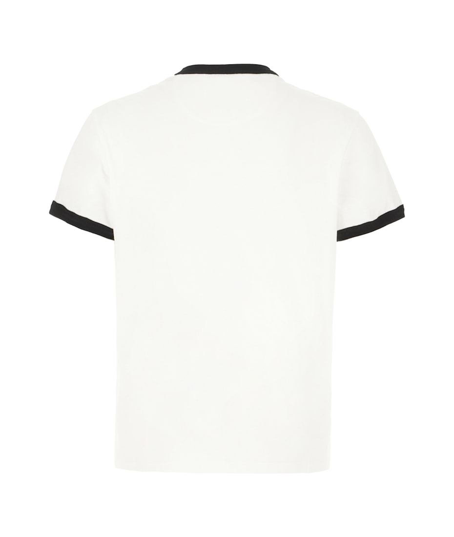Tシャツ・カットソー Valentino Garavani White Cotton Blend T-Shirt Valentino Garavani White Cotton Logo Short Sleeve Crew Neck