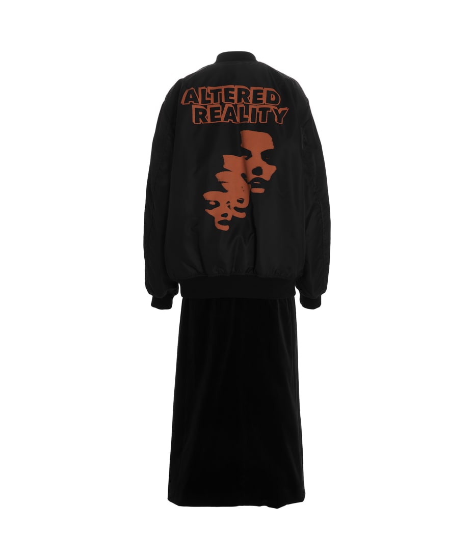 RAF SIMONS | ALTERED REALITY BOMBER JACKET ボンバー Raf Simons Altered Reality Back Print Bomber Jacket Black