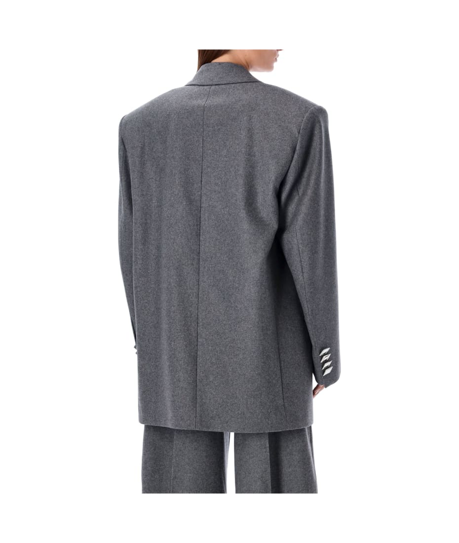 ジャケット ATTICO 248WCG65W055 Jackets Oversized blazer THE ATTICO Oversized Blazer in Grey | FWRD