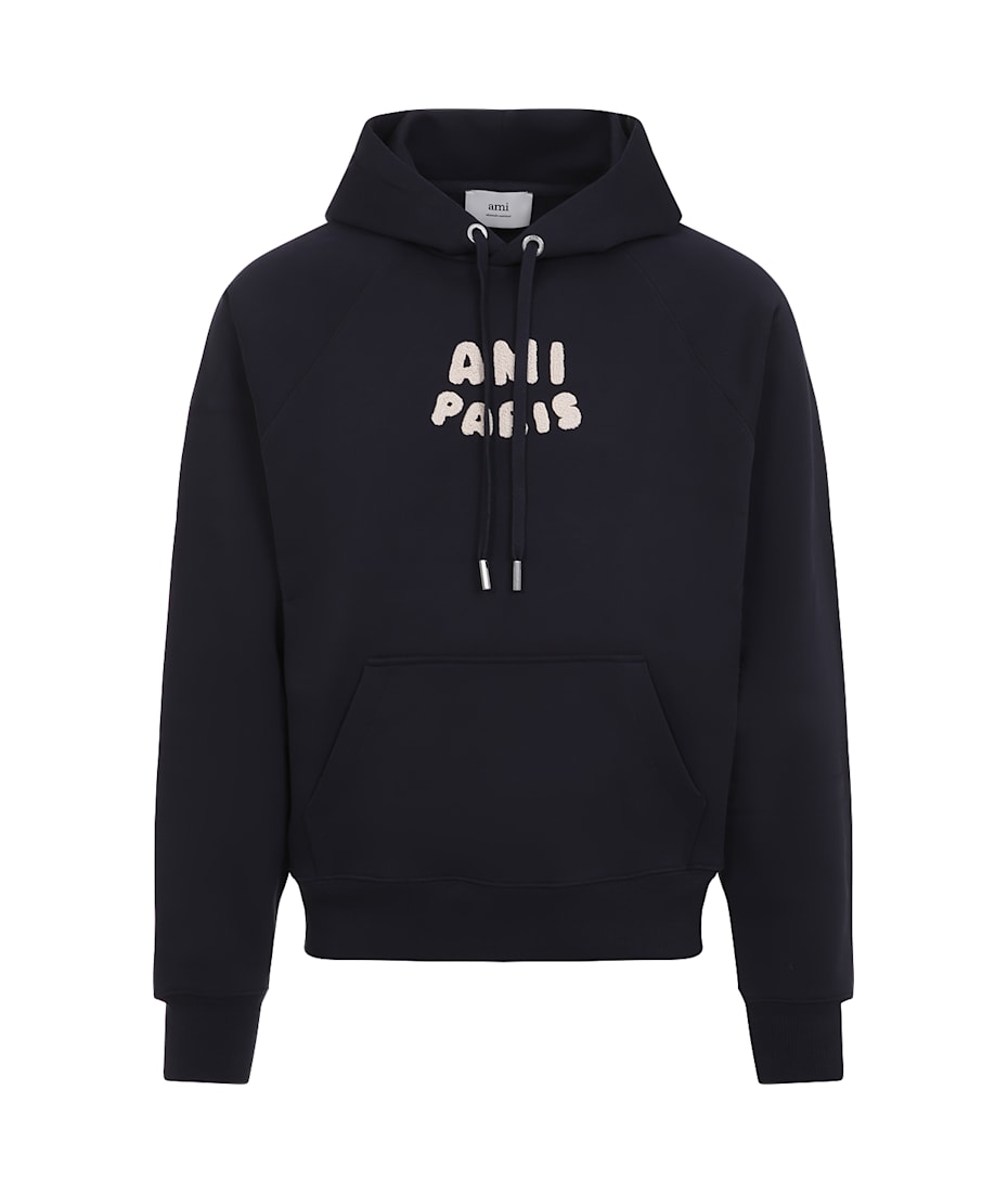 Black Hooded Ami Alexandre Mattiussi Windbreaker | AMI PARIS