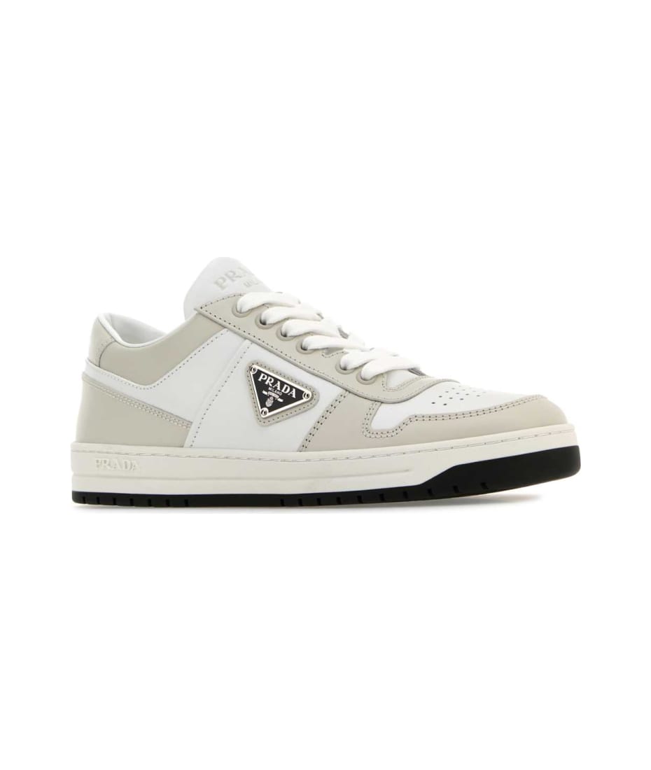 スニーカー PRADA  downtown sneakers in two-tone leather Prada Downtown leather sneakers Prada