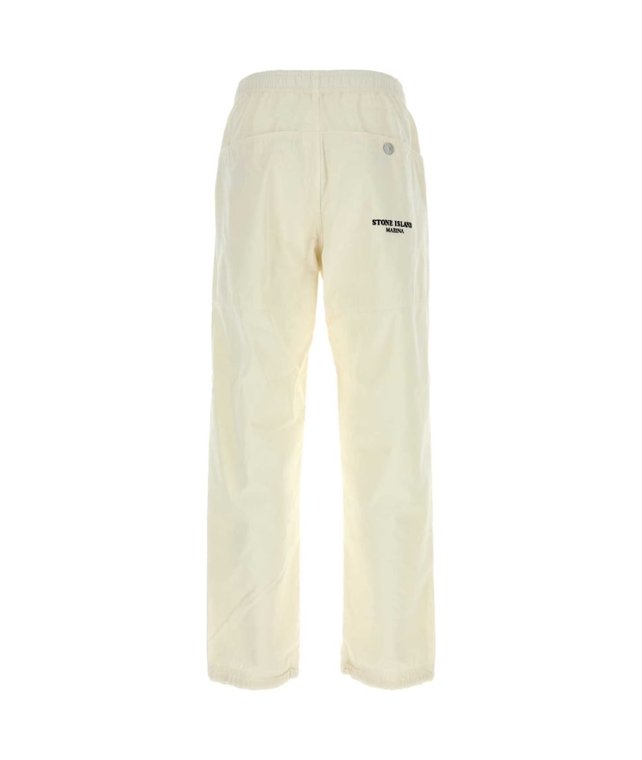 Stone Island Ivory Cotton Pant | italist