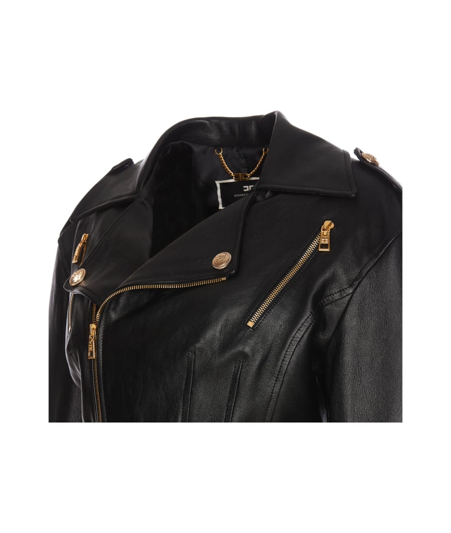 【完売必至♡】ELISABETTAFRANCHI レザー ジャケット Elisabetta Franchi Leather Jacket | italist