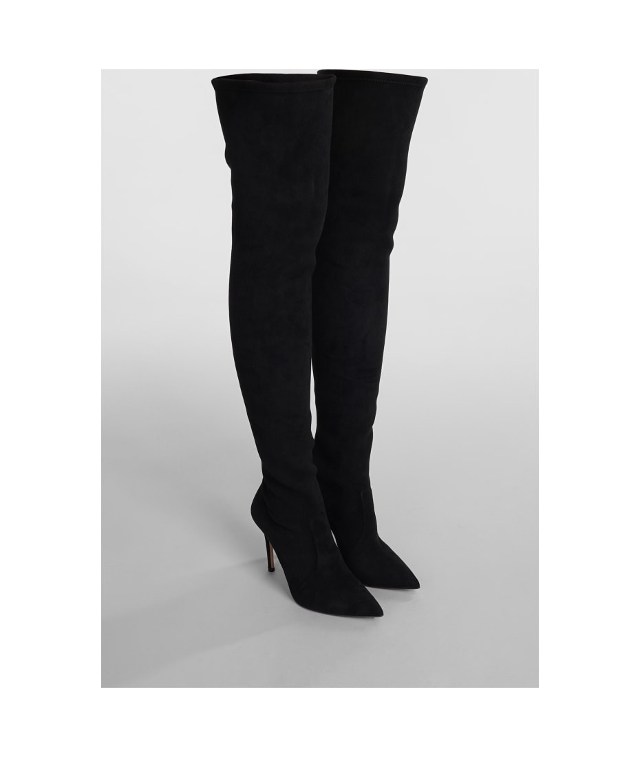 Julia High Heels Boots In Black Suede
