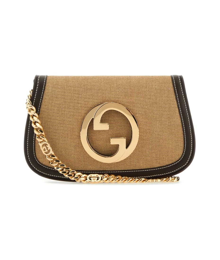 Beige Canvas Gucci Blondie Shoulder Bag | italist