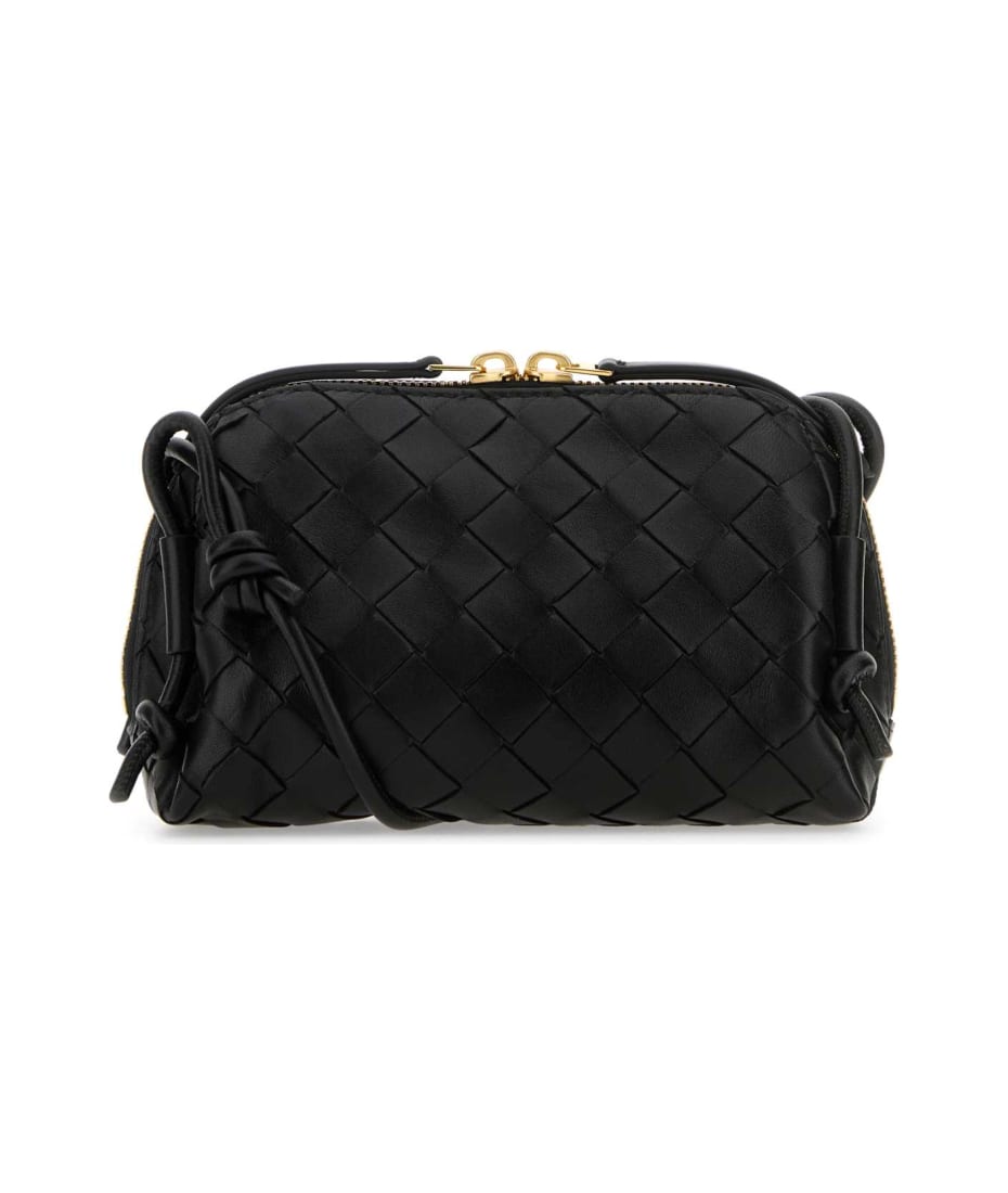 ショルダーバッグ・ポシェット BOTTEGA VENETA BLACK LEATHER CONCERT CROSSBODY BAG Bottega Veneta Black Leather Concert Crossbody Bag | italist
