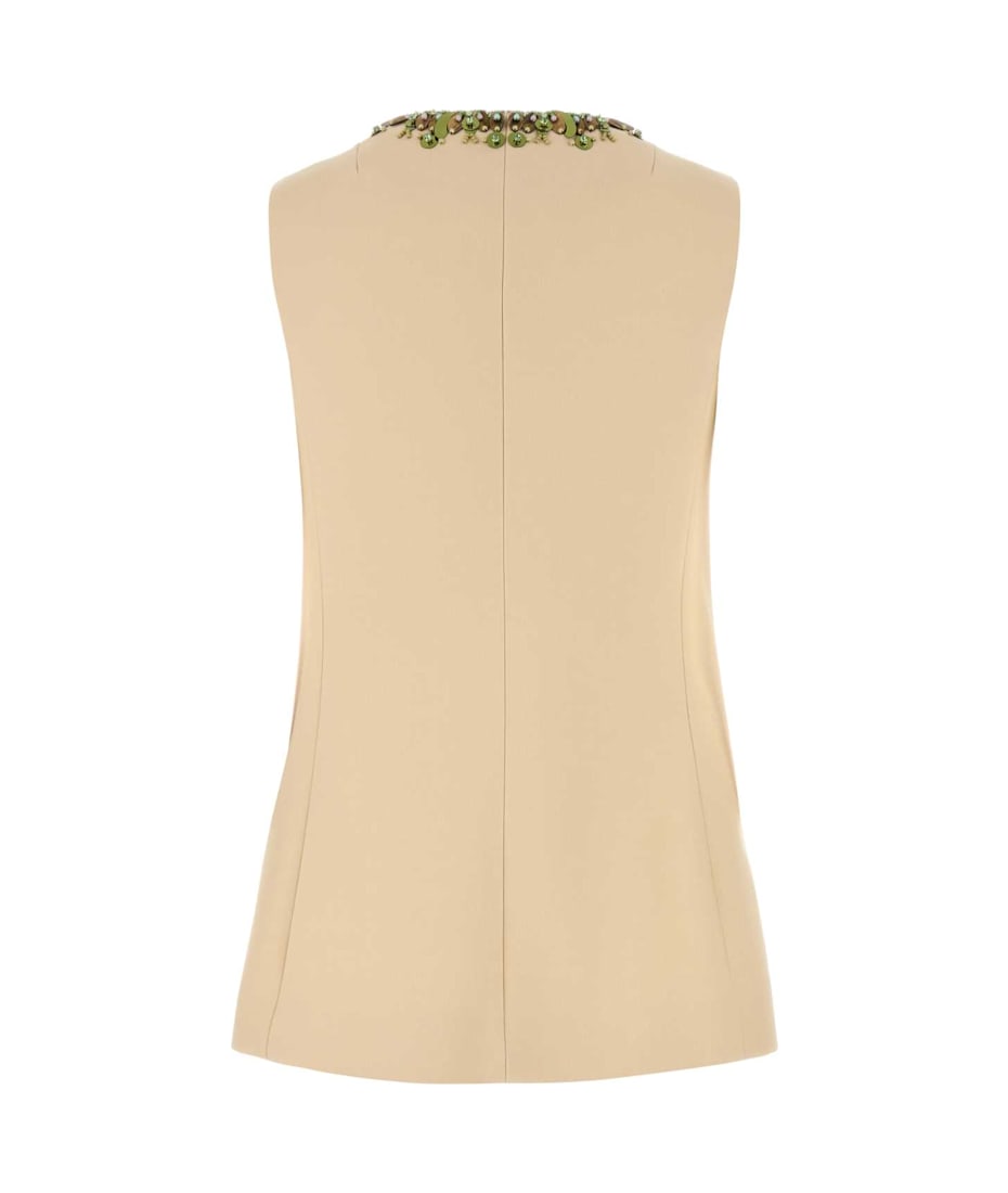 ベスト・ジレ VALENTINO SS25 Cream wool blend vest (6B3CF0JA6LR RA4) Valentino: Ready-To-Wear SS25 - 10 Magazine