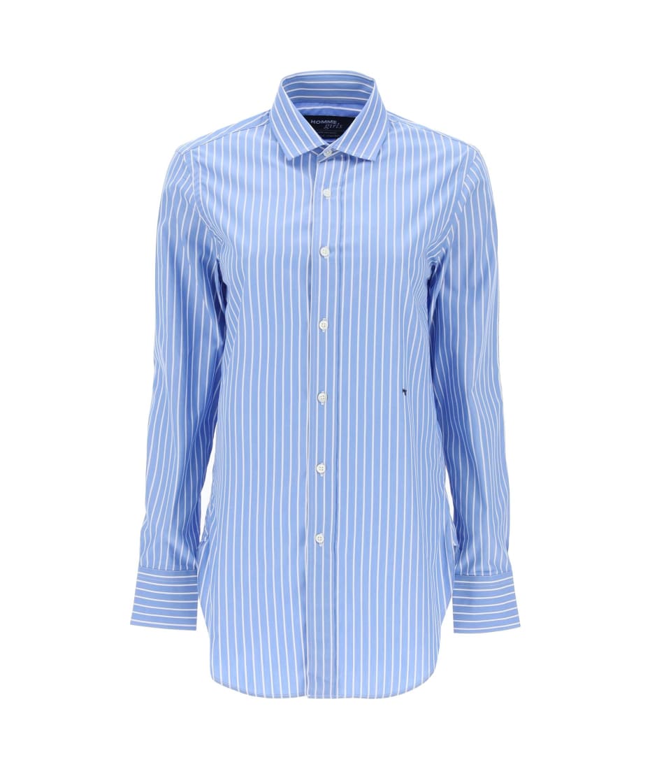 HommeGirls shirt Poplin Shirt - BLUE WHITE (Blue)