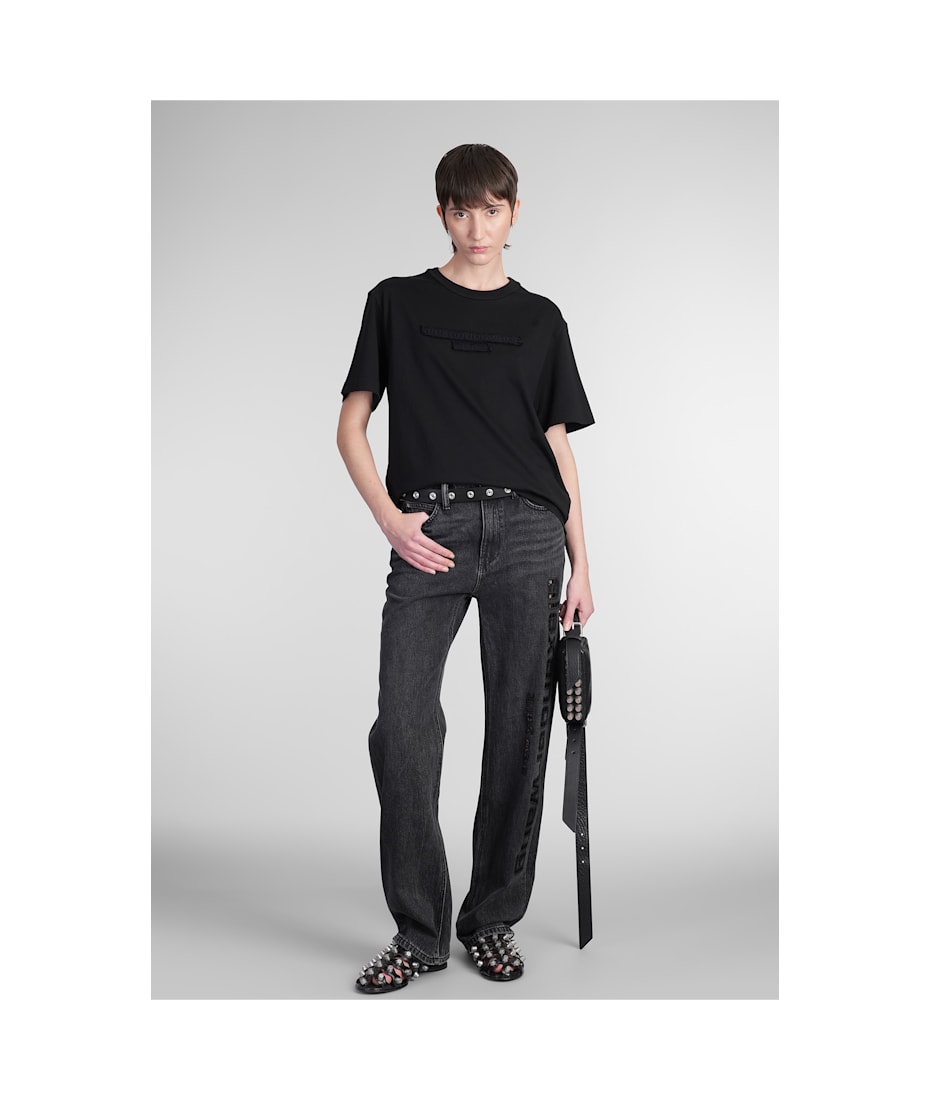 【送料&関税込】Alexander Wang T-shirt In Black Cotton - Uni PUFF LOGO TEE IN COTTON JERSEY in BLACK | alexanderwang®