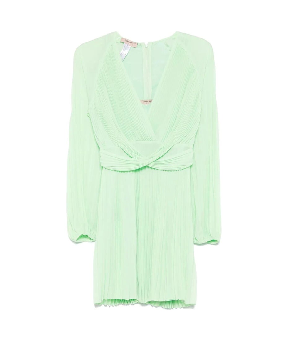 TwinSet Pleated Wrap Dress | italist