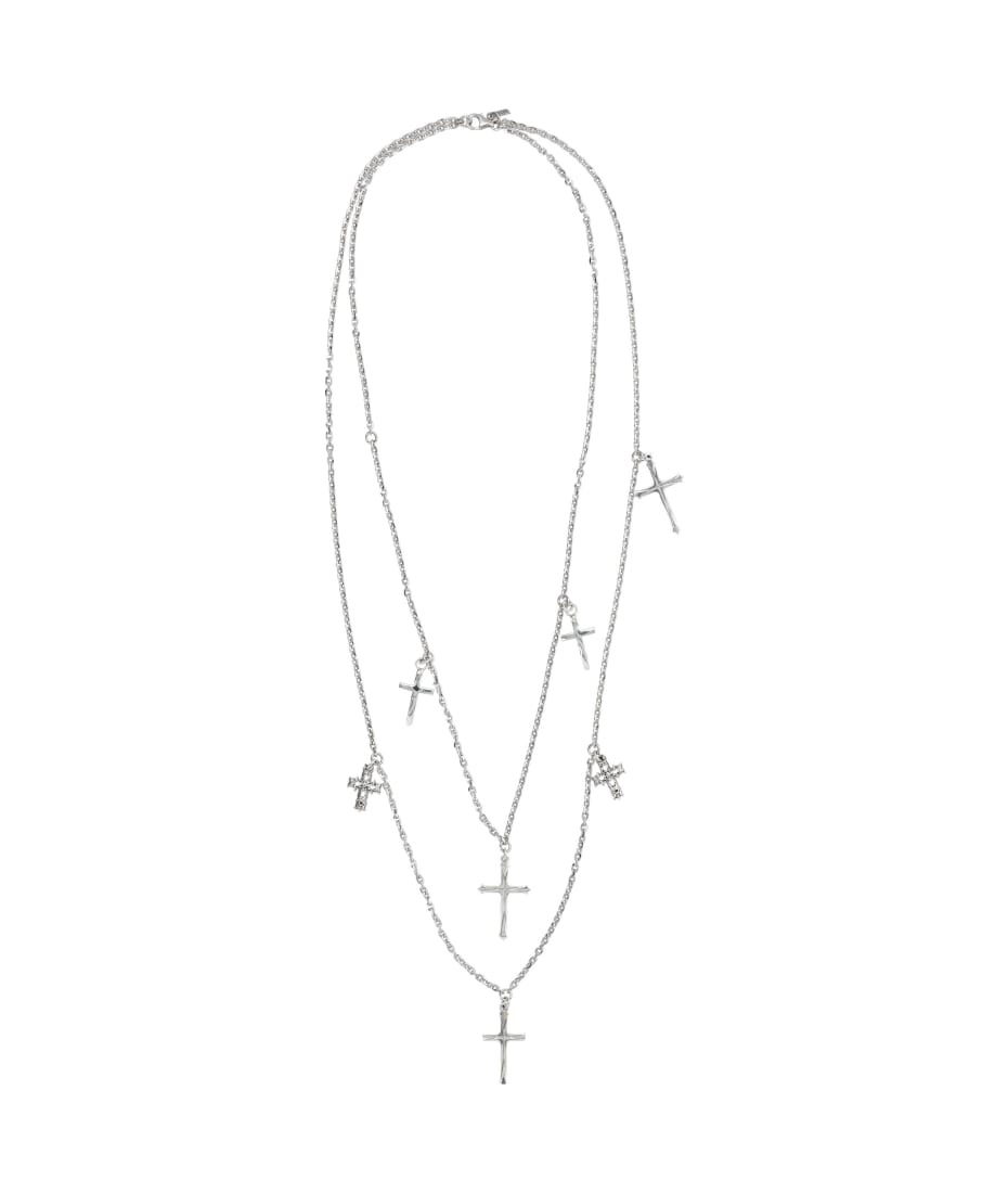 Emanuele Bicocchi Necklace Multi Cross Double | italist Emanuele Bicocchi Necklace Multi Cross Double | italist