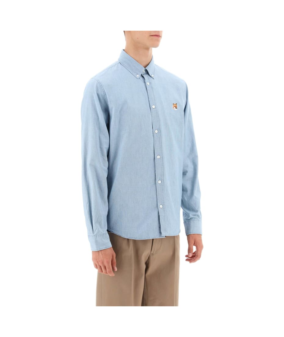 Maison Kitsuné Fox Head Chambray Shirt | italist